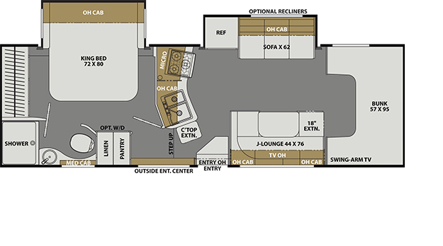 2023 COACHMEN FREELANDER 29KB, , floor-plans-day image number 0